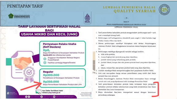 Penetapan Tarif
